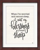 Framed Count Your Blessings Instead of Sheep