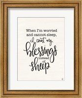 Framed Count Your Blessings Instead of Sheep