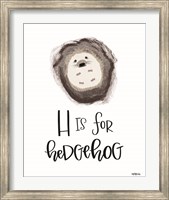 Framed H is for Hedgehog