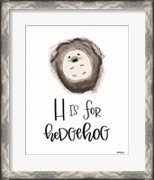 Framed H is for Hedgehog