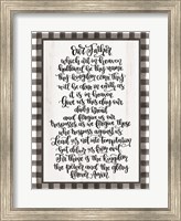 Framed Lord's Prayer