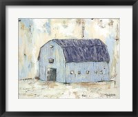 Framed Blue Barnyard