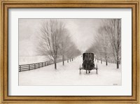 Framed Snowy Amish Lane