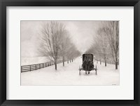 Framed Snowy Amish Lane