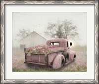 Framed Pink Flower Truck