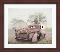 Framed Pink Flower Truck