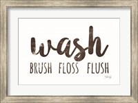 Framed Wash-Brush-Floss-Flush