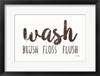 Framed Wash-Brush-Floss-Flush