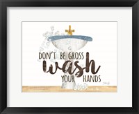 Framed Wash Your Hands Sink