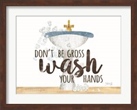 Framed Wash Your Hands Sink