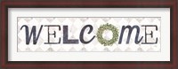 Framed Welcome with Eucalyptus Wreath I