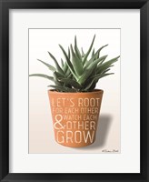 Framed Succulent Watch Each Other Grow