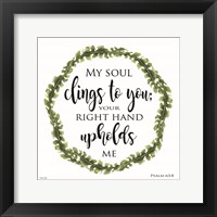 Framed My Soul Clings to You Wreath