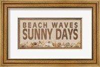 Framed Beach Waves Sunny Days