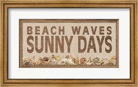 Framed Beach Waves Sunny Days