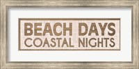 Framed Beach Days Coastal Nights I