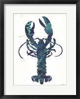 Framed Bright Lobster Blue