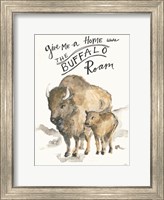 Framed Buffalo Roam