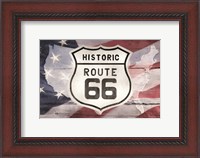 Framed Patriotic Route 66