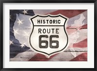 Framed Patriotic Route 66