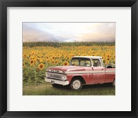 Framed Truck with Sunflowers