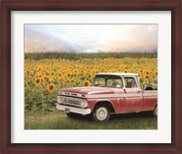 Framed Truck with Sunflowers