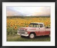 Framed Truck with Sunflowers