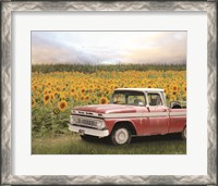 Framed Truck with Sunflowers