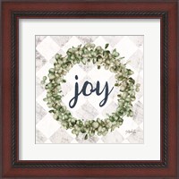 Framed Joy Eucalyptus Wreath