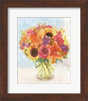 Framed Vase with Flowers I