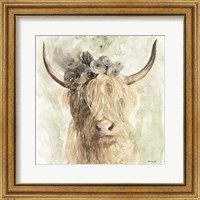 Framed 'Cow and Crown I' border=