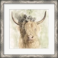 Framed 'Cow and Crown I' border=