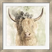 Framed Cow and Crown I