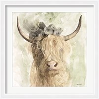 Framed Cow and Crown I