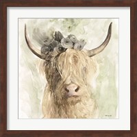 Framed Cow and Crown I