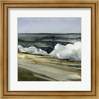 Framed Loose Watercolor Waves IV