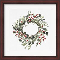 Framed Holly Farmhouse Wreath II