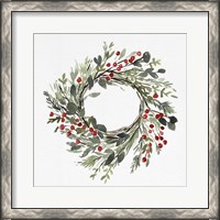 Framed Holly Farmhouse Wreath II