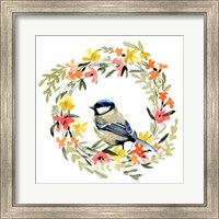 Framed Springtime Wreath & Bird II