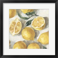 Framed 'Fresh Lemons II' border=
