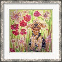 Framed Playful Pup X