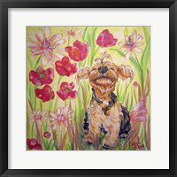 Framed Playful Pup X