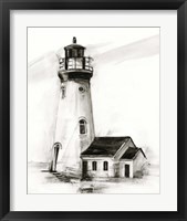 Framed 'Lighthouse Study I' border=