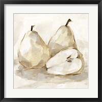 Framed White Pear Study I