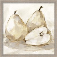 Framed 'White Pear Study I' border=