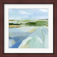 Framed Sky Blue Fields I