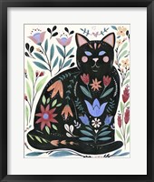 Framed Folksy Feline II