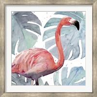 Framed Flamingo Splash I