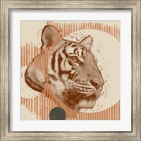 Framed 'Pop Art Tiger I' border=
