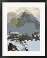 Framed Pop Art Mountain I